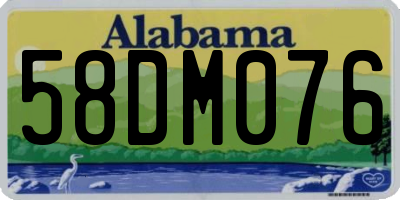 AL license plate 58DM076