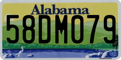 AL license plate 58DM079