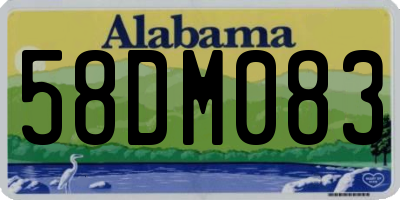 AL license plate 58DM083