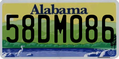 AL license plate 58DM086
