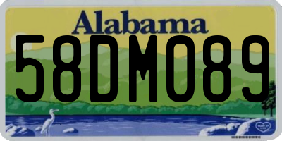 AL license plate 58DM089