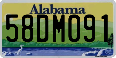 AL license plate 58DM091