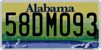 AL license plate 58DM093