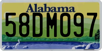 AL license plate 58DM097