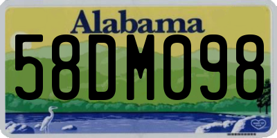 AL license plate 58DM098