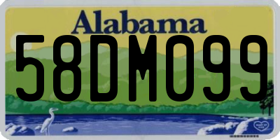 AL license plate 58DM099