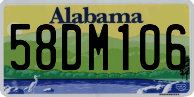 AL license plate 58DM106