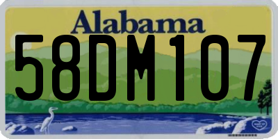 AL license plate 58DM107
