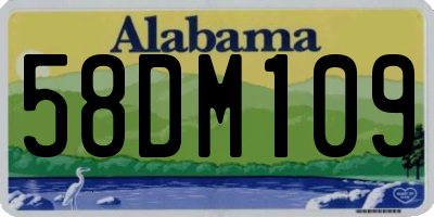 AL license plate 58DM109