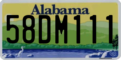 AL license plate 58DM111
