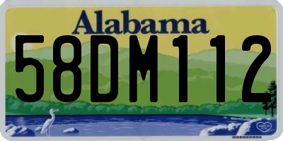AL license plate 58DM112