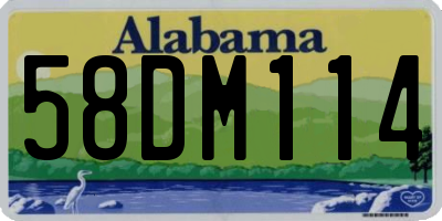 AL license plate 58DM114
