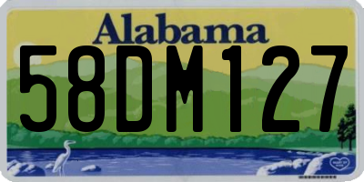 AL license plate 58DM127