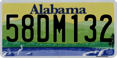 AL license plate 58DM132