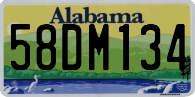 AL license plate 58DM134