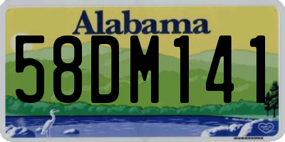 AL license plate 58DM141