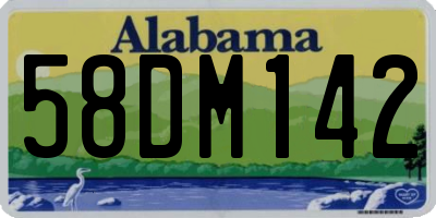 AL license plate 58DM142