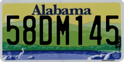 AL license plate 58DM145