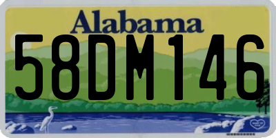AL license plate 58DM146