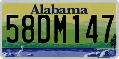 AL license plate 58DM147
