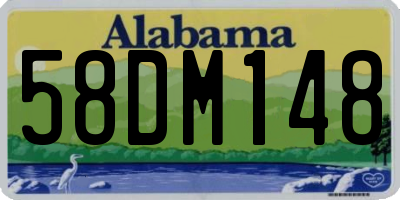 AL license plate 58DM148