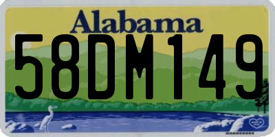 AL license plate 58DM149