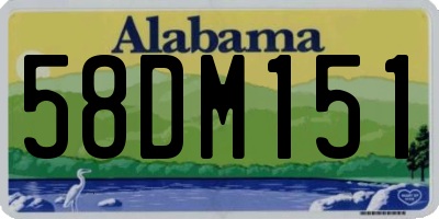 AL license plate 58DM151