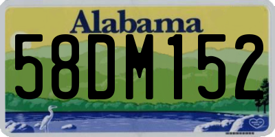 AL license plate 58DM152