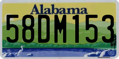 AL license plate 58DM153