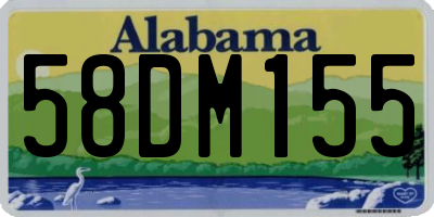 AL license plate 58DM155