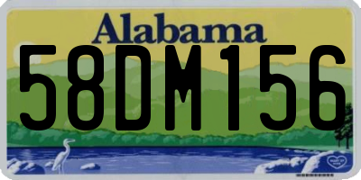 AL license plate 58DM156