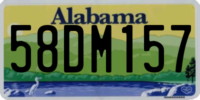 AL license plate 58DM157