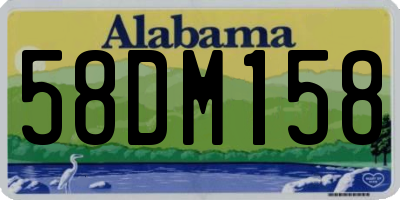 AL license plate 58DM158