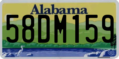 AL license plate 58DM159
