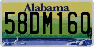 AL license plate 58DM160