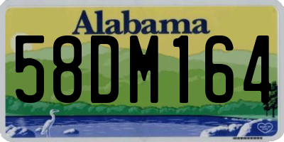 AL license plate 58DM164