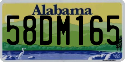 AL license plate 58DM165