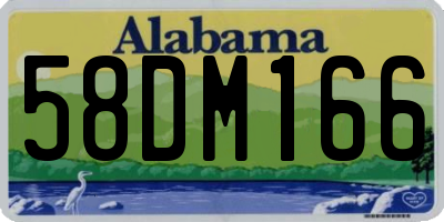 AL license plate 58DM166