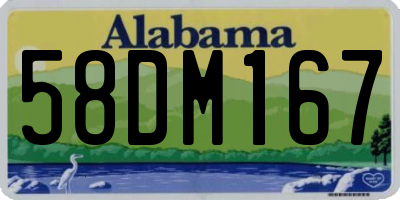 AL license plate 58DM167