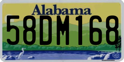 AL license plate 58DM168
