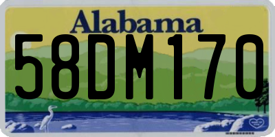 AL license plate 58DM170