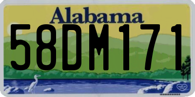 AL license plate 58DM171