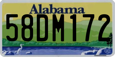 AL license plate 58DM172