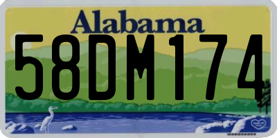 AL license plate 58DM174