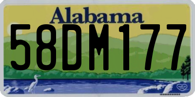AL license plate 58DM177