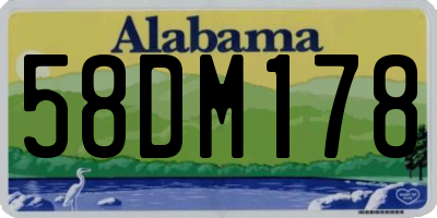 AL license plate 58DM178