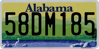 AL license plate 58DM185