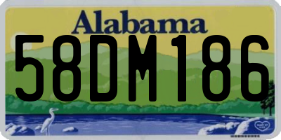 AL license plate 58DM186
