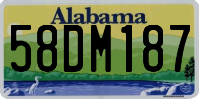 AL license plate 58DM187