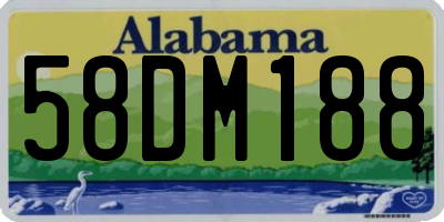 AL license plate 58DM188